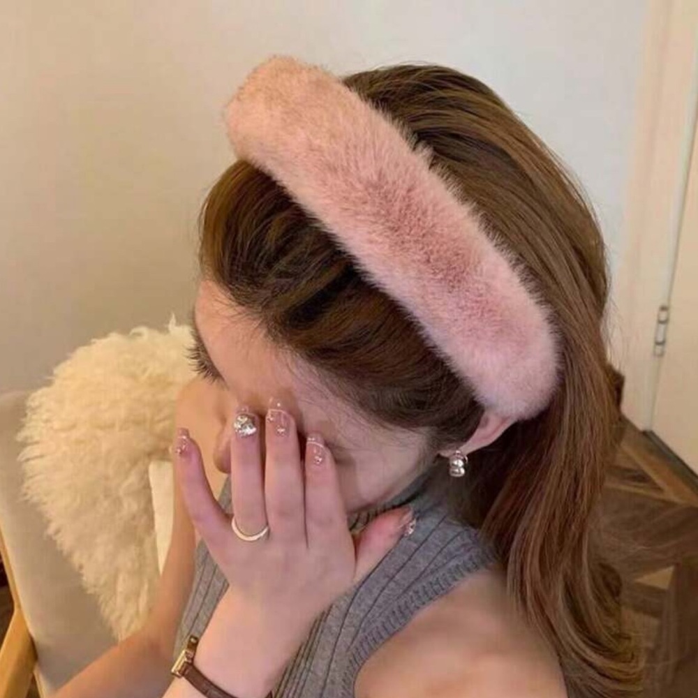 NEW Pink Fur Headband